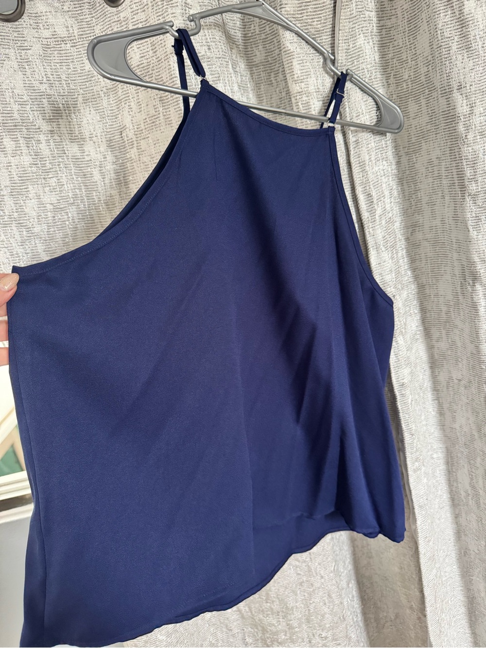 Navy Blue Spaghetti Strap Shell Top